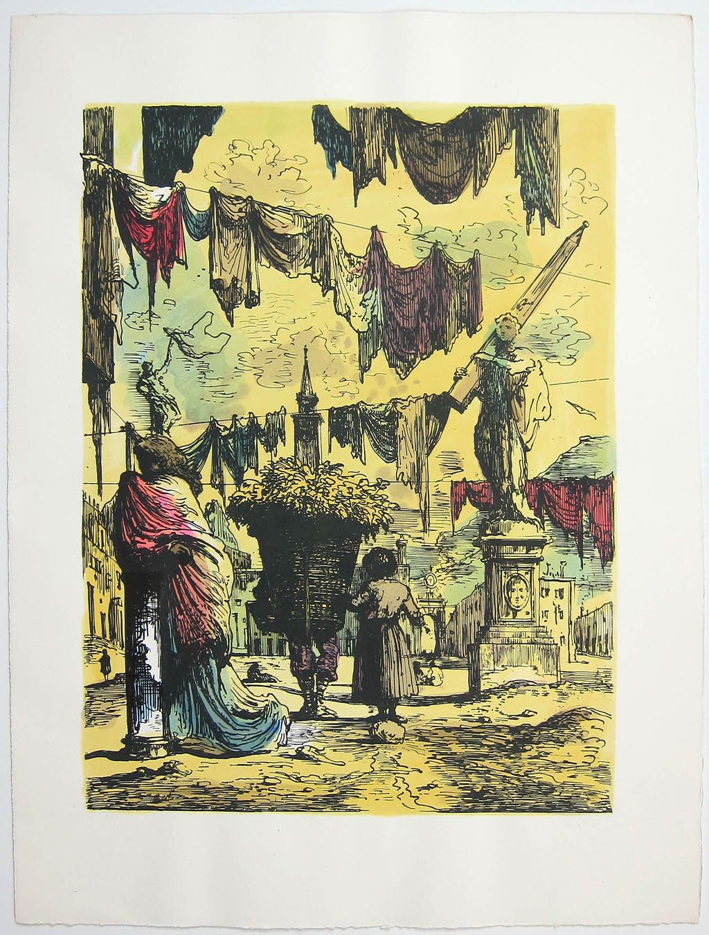 Eugene Berman - Viaggio in Italia - color lithograph - 1951 portfolio of lithographs and text